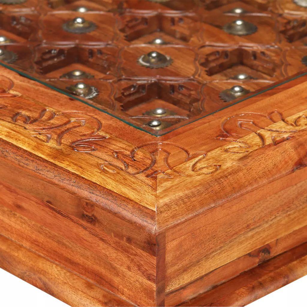 Coffee Table Solid Acacia Wood 45x45x40 cm