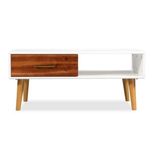 Coffee Table Solid Acacia Wood 90x50x40 cm