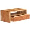 Coffee Table & TV Stand Solid Acacia Wood Live Edges 90x50x40 cm Natural