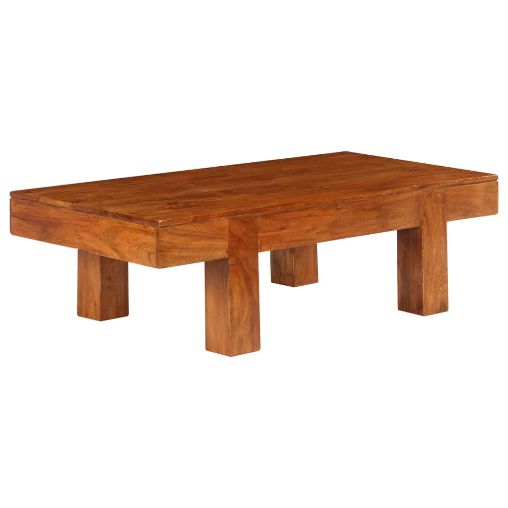 Coffee Table Solid Acacia Wood Sheesham Finish 100x50x30 cm
