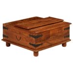 Coffee Table Solid Acacia Wood Sheesham Finish 80x80x40 cm 6