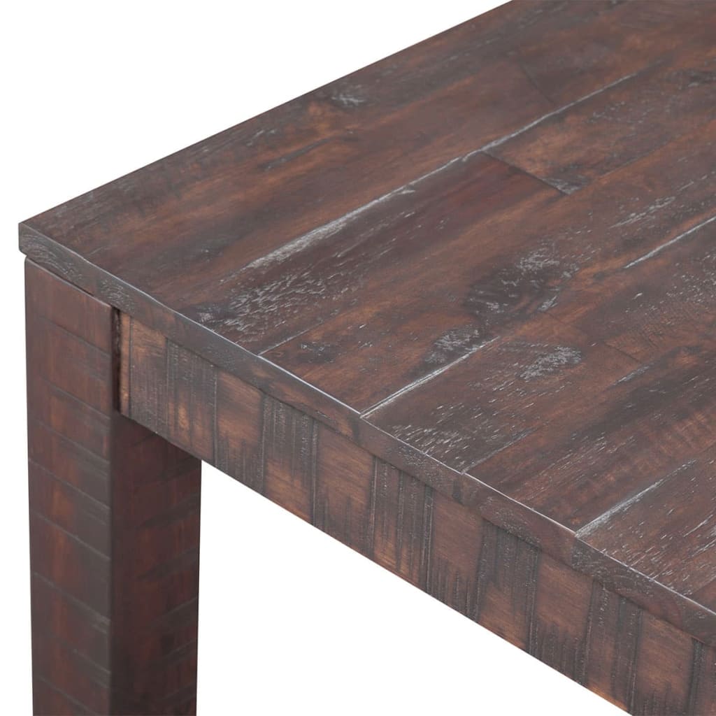 Coffee Table Solid Acacia Wood Smoke Look 105x55x45 cm