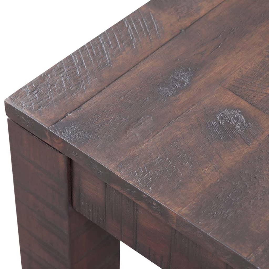 Coffee Table Solid Acacia Wood Smoke Look 105x55x45 cm