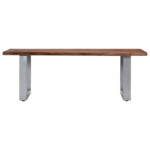Coffee Table with Live Edges 115x60x40 cm Solid Acacia Wood