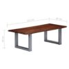 Coffee Table with Live Edges 115x60x40 cm Solid Acacia Wood