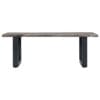 Coffee Table with Live Edges Grey 115x60x40cm Solid Acacia Wood
