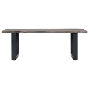 Coffee Table with Live Edges Grey 115x60x40cm Solid Acacia Wood
