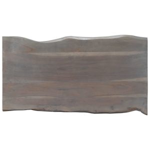 Coffee Table With Live Edges Grey 115X60X40Cm Solid Acacia Wood