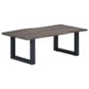 Coffee Table with Live Edges Grey 115x60x40cm Solid Acacia Wood