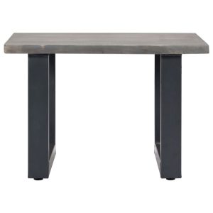 Coffee Table with Live Edges Grey 60x60x40 cm Solid Acacia Wood