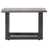 Coffee Table with Live Edges Grey 60x60x40 cm Solid Acacia Wood