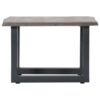 Coffee Table with Live Edges Grey 60x60x40 cm Solid Acacia Wood