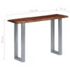 Console Table 115x35x76 cm Solid Aacia Wood and Iron