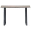 Console Table Grey 115x35x76 cm Solid Aacia Wood and Iron