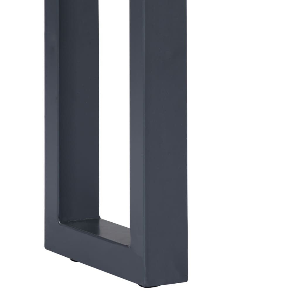 Console Table Grey 115x35x76 cm Solid Aacia Wood and Iron