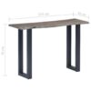 Console Table Grey 115x35x76 cm Solid Aacia Wood and Iron