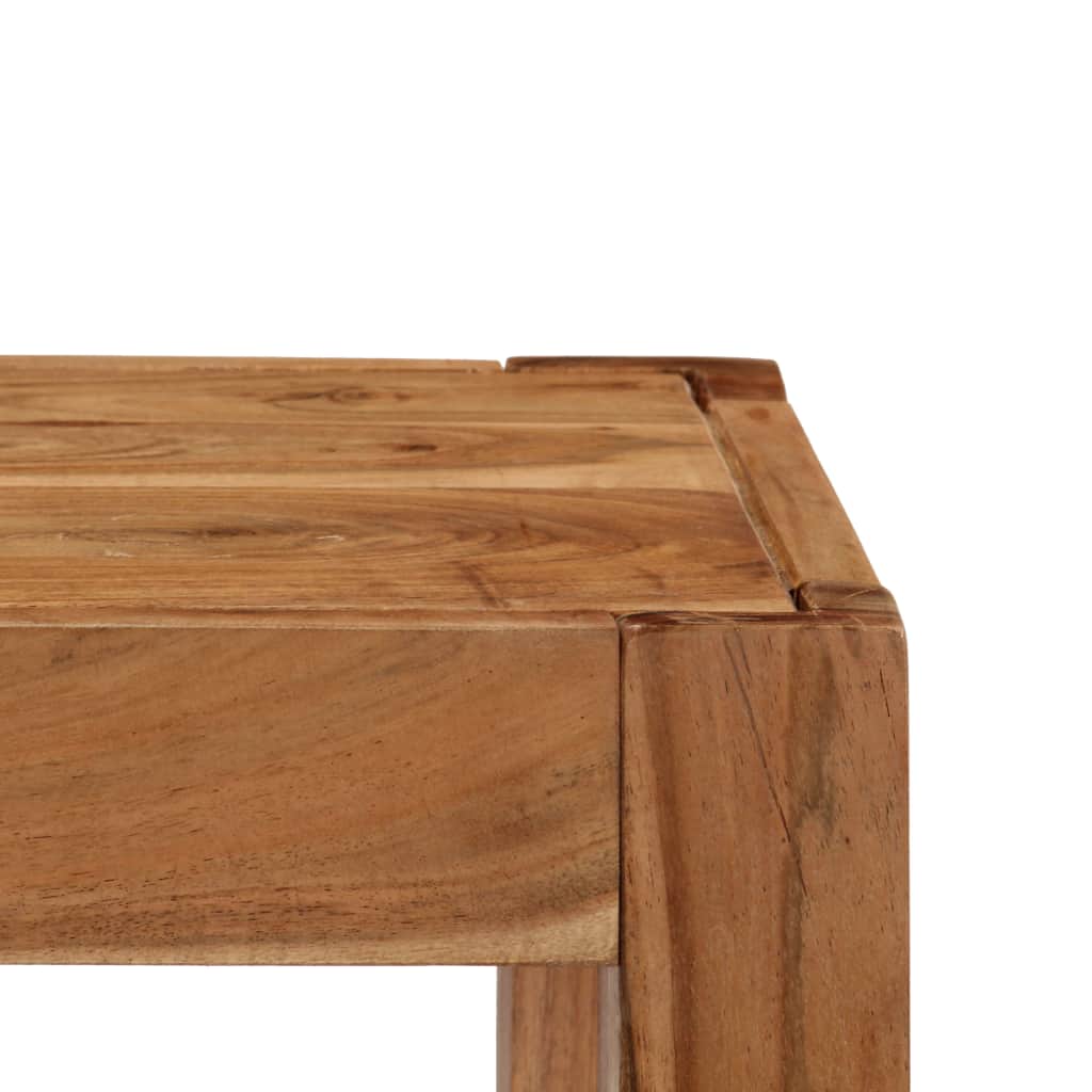 Console Table Solid Acacia Wood 101x35x80 cm Brown