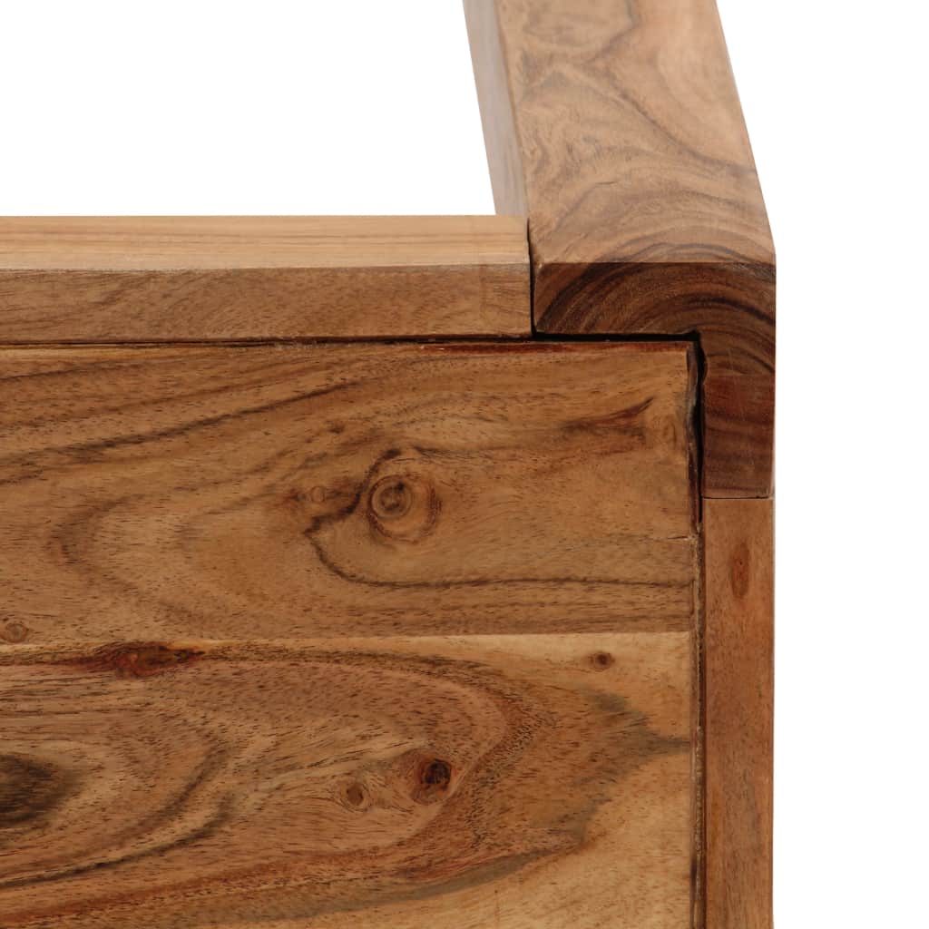 Console Table Solid Acacia Wood 101x35x80 cm Brown