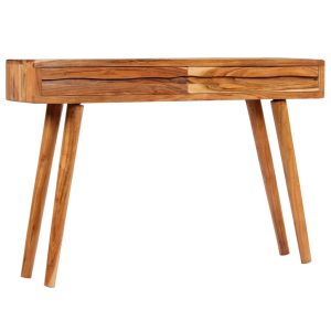 Console Table Acacia Wood with Carved Drawers 118x30x80cm