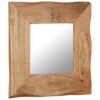 Cosmetic Mirror 50x50 cm Solid Acacia Wood