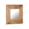 Cosmetic Mirror 50x50 cm Solid Acacia Wood