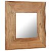 Cosmetic Mirror 50x50 cm Solid Acacia Wood