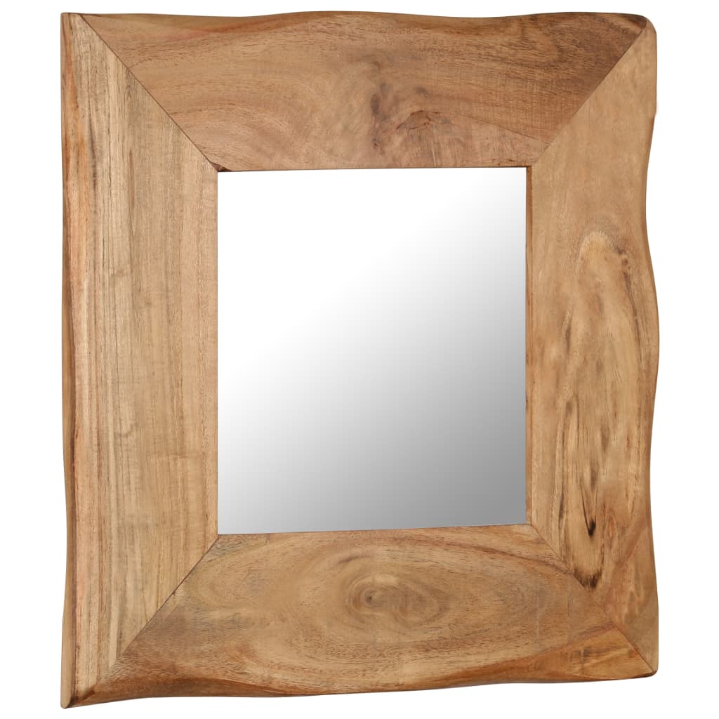 Cosmetic Mirror 50x50 cm Solid Acacia Wood