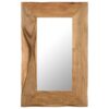 Cosmetic Mirror 50x80 cm Solid Acacia Wood