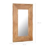 Cosmetic Mirror 50×80 cm Solid Acacia Wood 5