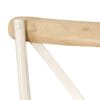 Cross Chairs 6 pcs White Solid Mango Wood