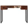Desk Solid Sheesham Wood and Real Leather 117x50x76 cm