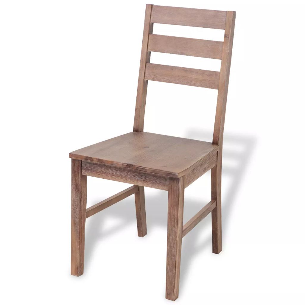 Dining Chairs 2 pcs Solid Acacia Wood 42x49x90 cm