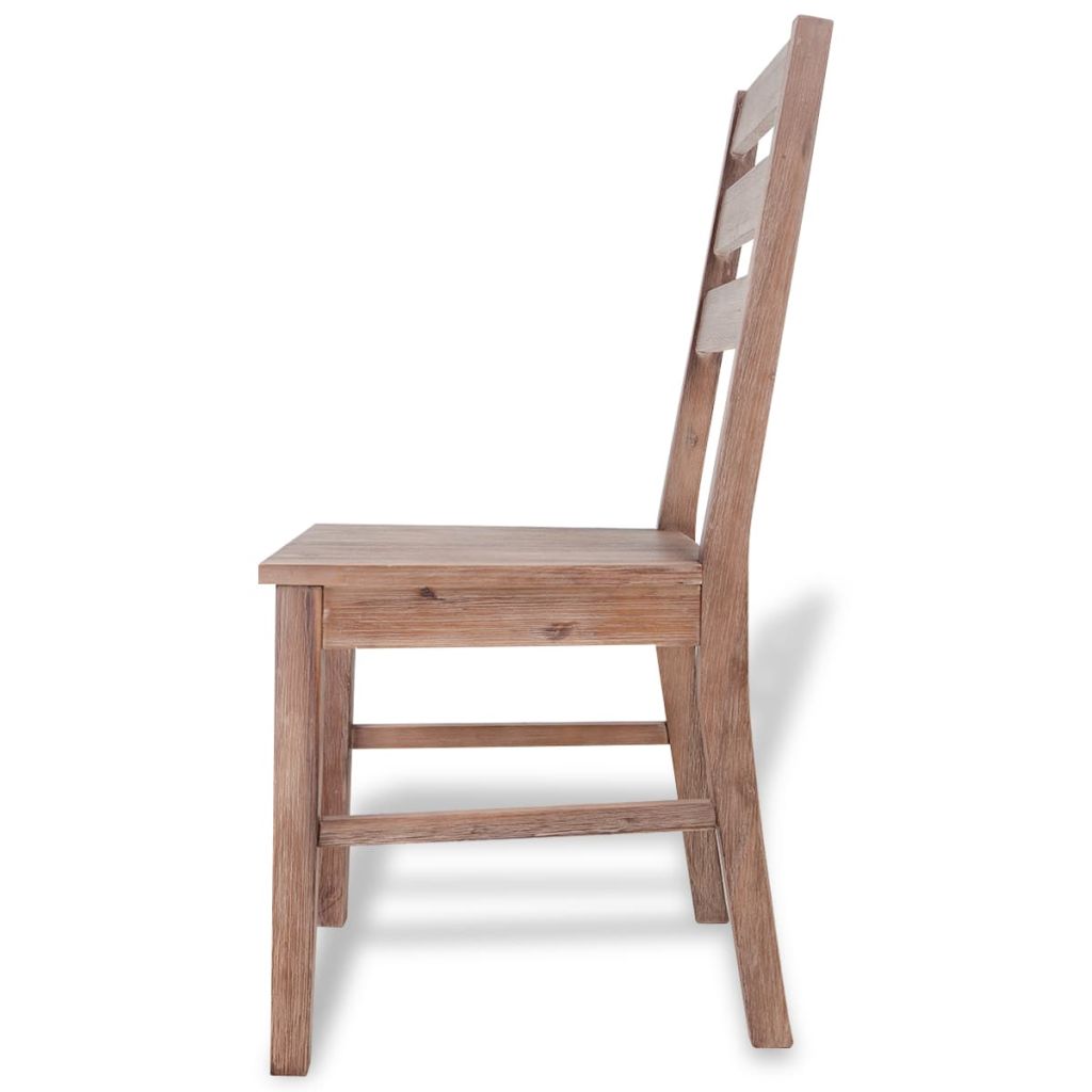 Dining Chairs 2 pcs Solid Acacia Wood 42x49x90 cm
