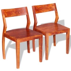 Dining Chairs 2 pcs Solid Acacia Wood Sheesham