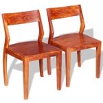 Dining Chairs 2 pcs Solid Acacia Wood Sheesham 2