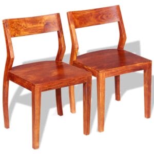 Dining Chairs 2 pcs Solid Acacia Wood Sheesham