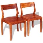 Dining Chairs 2 pcs Solid Acacia Wood Sheesham 5