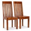 Dining Chairs 2 pcs Solid Wood with Sheesham Finish Modern