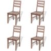 Dining Chairs 4 pcs Solid Acacia Wood 42x49x90 cm