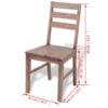 Dining Chairs 4 pcs Solid Acacia Wood 42x49x90 cm