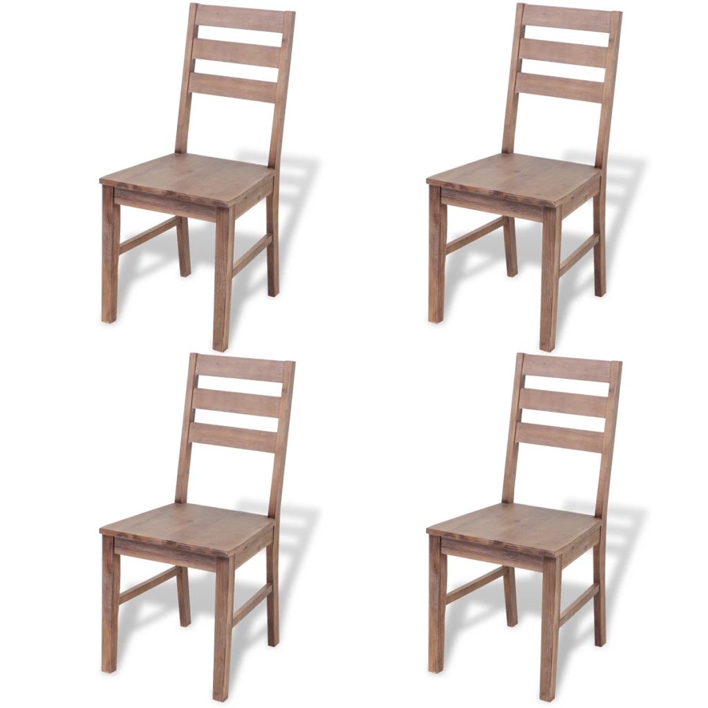 Dining Chairs 4 pcs Solid Acacia Wood 42x49x90 cm