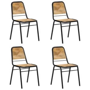 Dining Chairs 4 pcs Solid Mango Wood