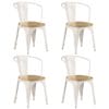Dining Chairs 4 pcs White Solid Mango Wood