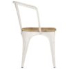 Dining Chairs 4 pcs White Solid Mango Wood