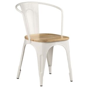Dining Chairs 6 pcs White Solid Mango Wood
