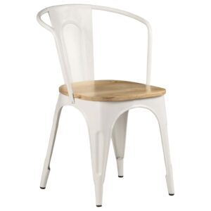 Dining Chairs 6 pcs White Solid Mango Wood