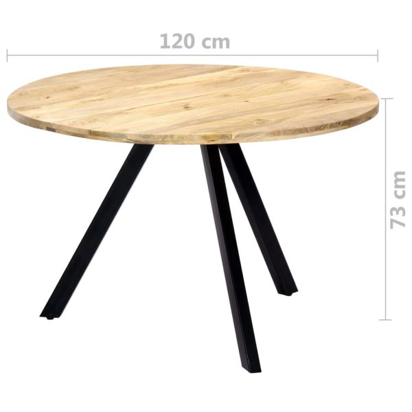Dining Table 120X73 Cm Solid Mango Wood