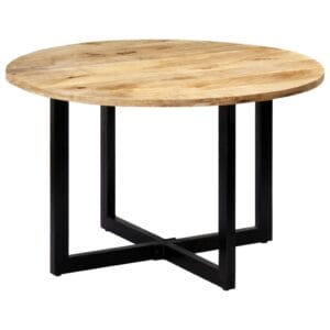 Round Dining Table 120x73cm Solid Mango Wood