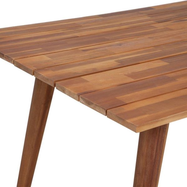 Dining Table Solid Acacia Wood 180x90x75 cm Brown