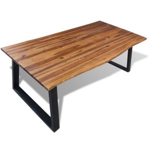 Live Edge Dining Table Solid Acacia Wood 200x90cm